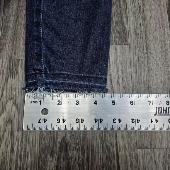 Hollister Jeans Womens 9R Blue High Rise Super Skinny Distressed Raw Hem - Picture 12 of 12